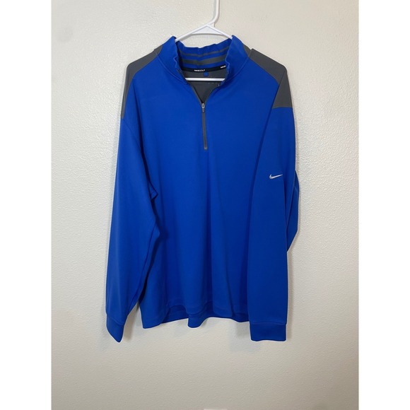 Nike Golf Other - Nike Golf Tour Performance Mens XXL‎ Blue Gray Quarter Zip Dri-FIT Pullover EUC